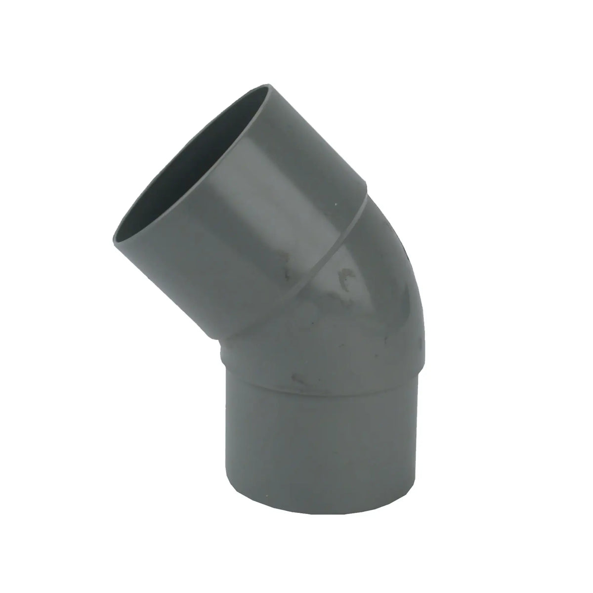 HWA Bocht 45° 80 mm PVC Grijs – Mof/Spie