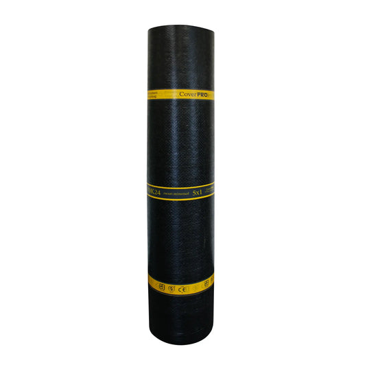 CoverPRO 470K24 Zwart Mineraal – Bitumen toplaag APP-gemodificeerd 5 x 1 meter