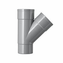 HWA T-stuk 45° 80 mm PVC Grijs – Y-stuk